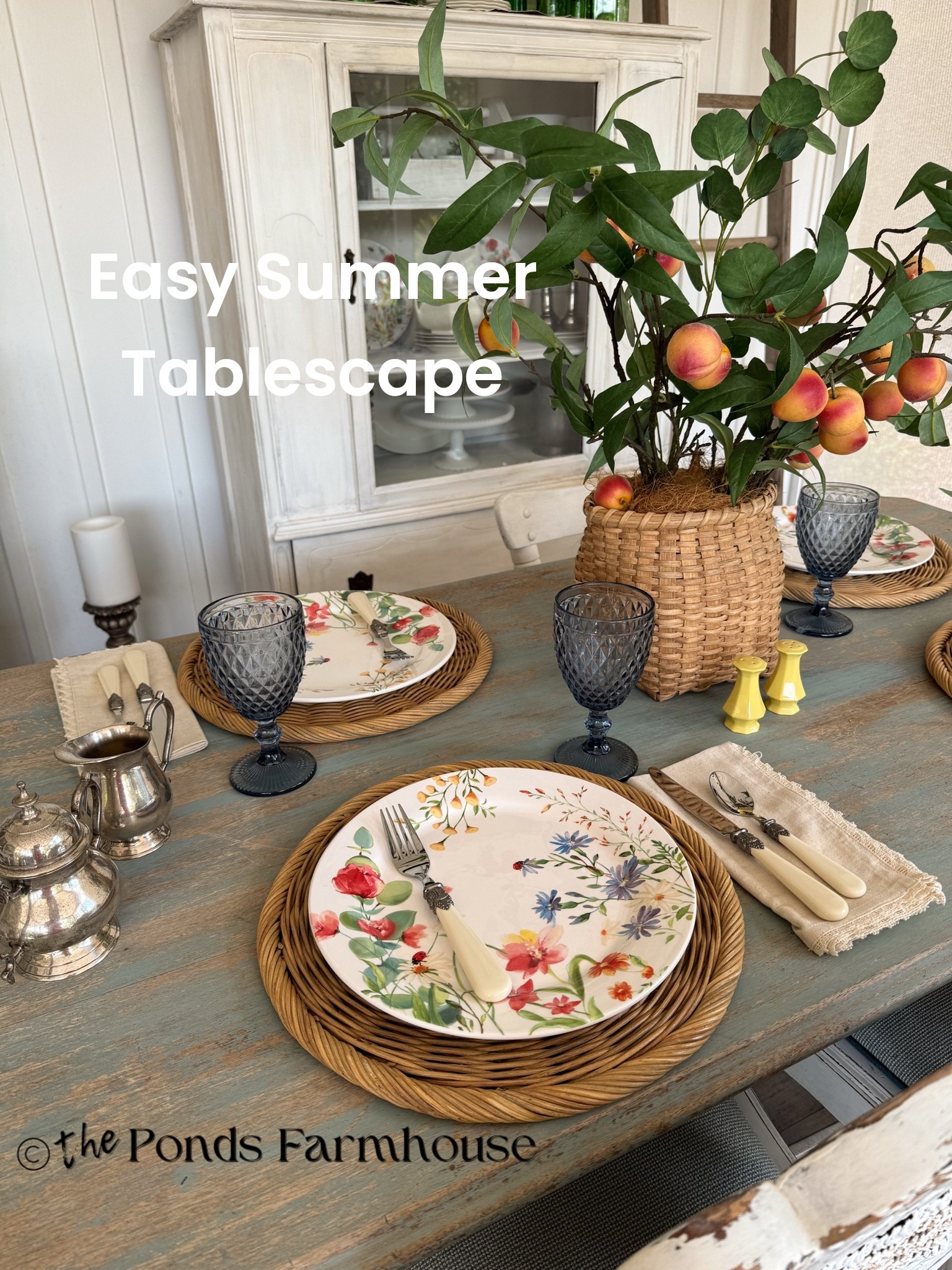 Create this easy summer tablescape with budget friendly tableware. You can see the details on my blog at https://www.thepondsfarmhouse.com/easy-casual-summer-tablescape-for-porch-entertaining/ - plus all the links below.

#LTKSeasonal #LTKHome