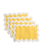 Set Of 4 Rivie Scalloped Edge Placemats | Marshalls