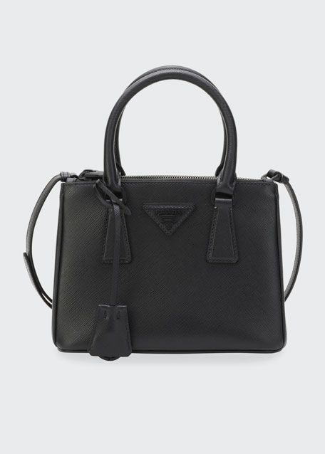 Prada Galleria Mini Saffiano Dual-Zip Satchel Tote Bag | Bergdorf Goodman