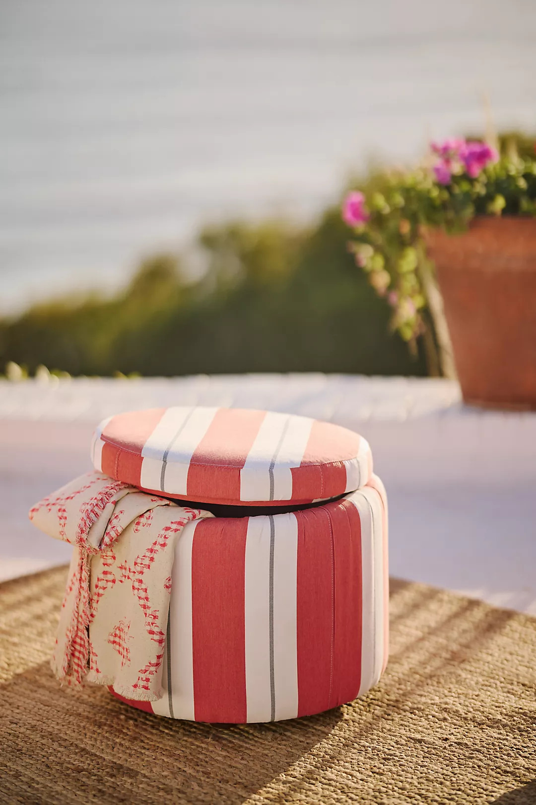 Damask Cotton Woven Throw | Anthropologie (US)