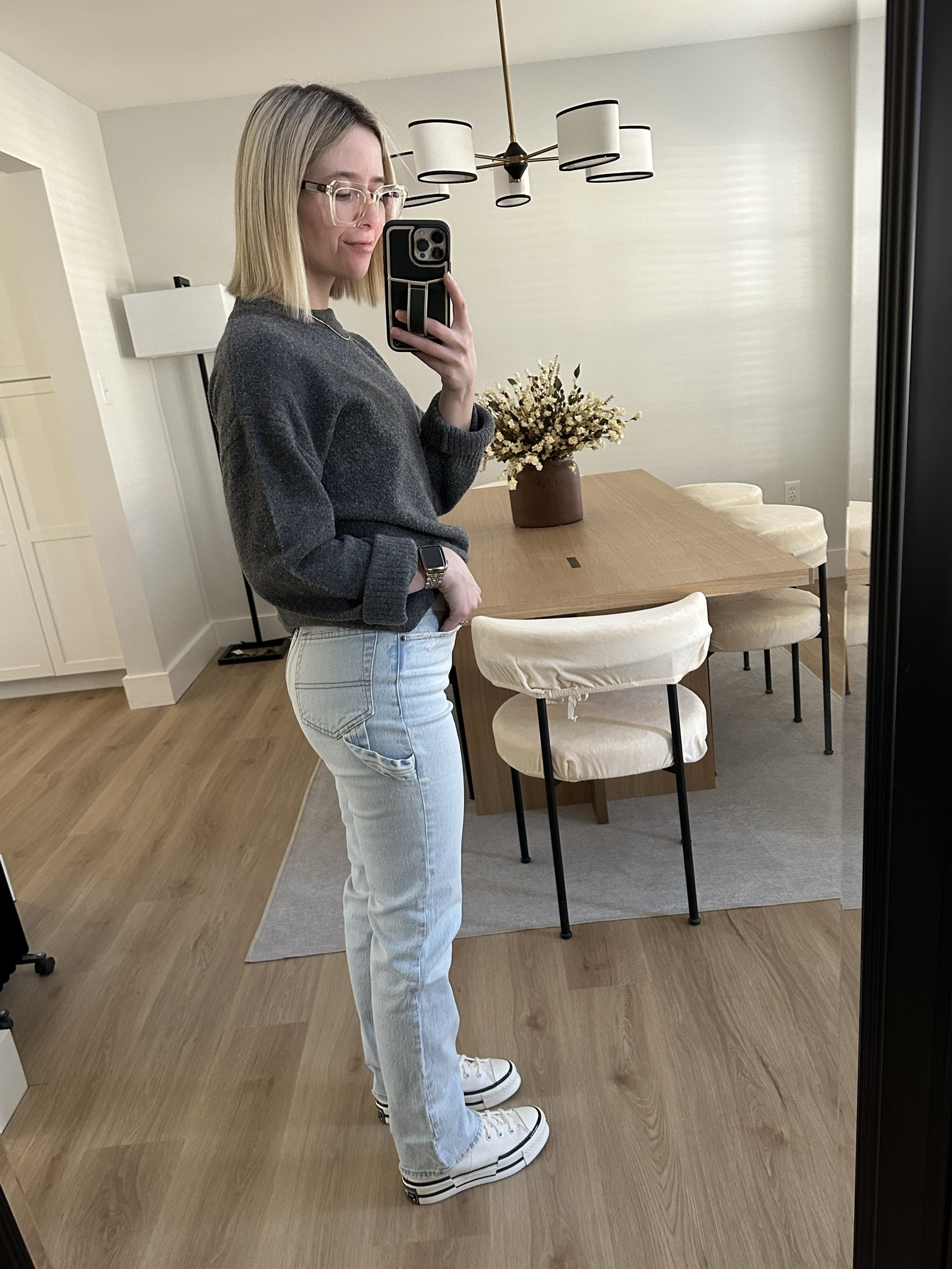Target A New Day oversized pullover sweater XS tts linking mockneck version in stock 

Abercrombie Ultra High Rise 90s Carpenter Jean 25r TTS

Converse Chuck 70 Plus - run big. I am typically a 7.5 and got a 6.5 in these 

#LTKMostLoved #LTKshoecrush #LTKsalealert