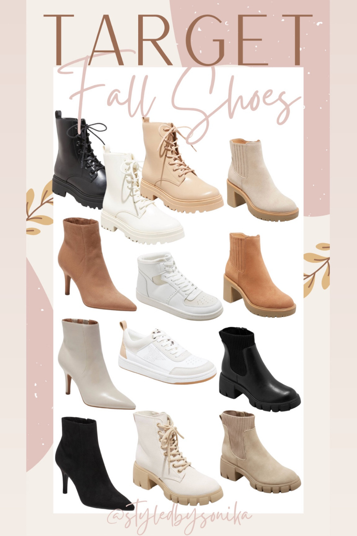 Target fall shoes
Boots
Booties
Combat boots


#LTKunder50 #LTKsalealert #LTKshoecrush
