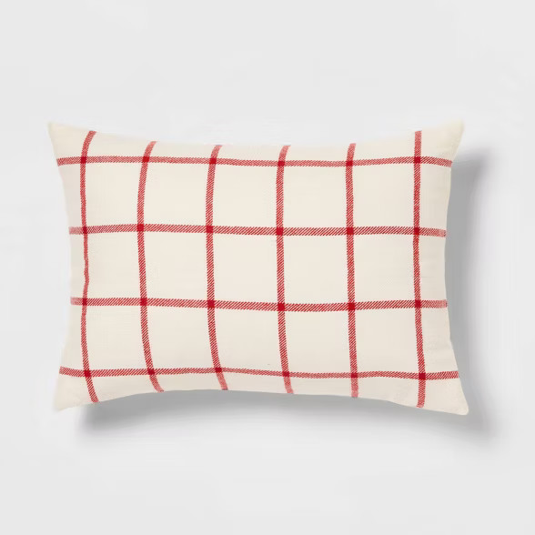Windowpane Plaid Christmas Throw Pillow - Threshold™ | Target