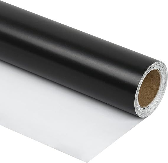 RUSPEPA Black Wrapping Paper Solid Color for Wedding, Birthday, Shower, Congrats, and Holiday - 1... | Amazon (US)