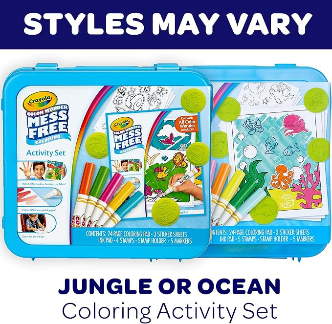 Crayola Color Wonder Mess Free Coloring Activity Set (30+ Pcs), Travel Art Kit, Gift for Kids & T... | Amazon (US)