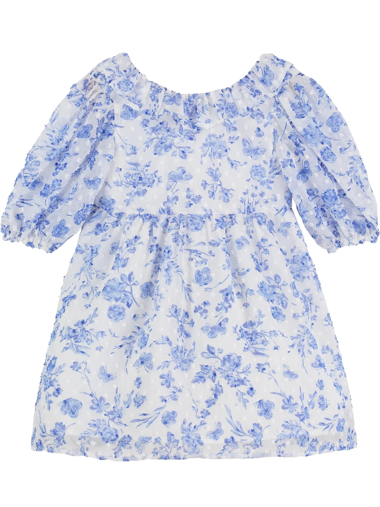 Wonder Nation Baby and Toddler Girl Toile Print Occasion Dress, Sizes 0/3 Months - 5T | Walmart (US)