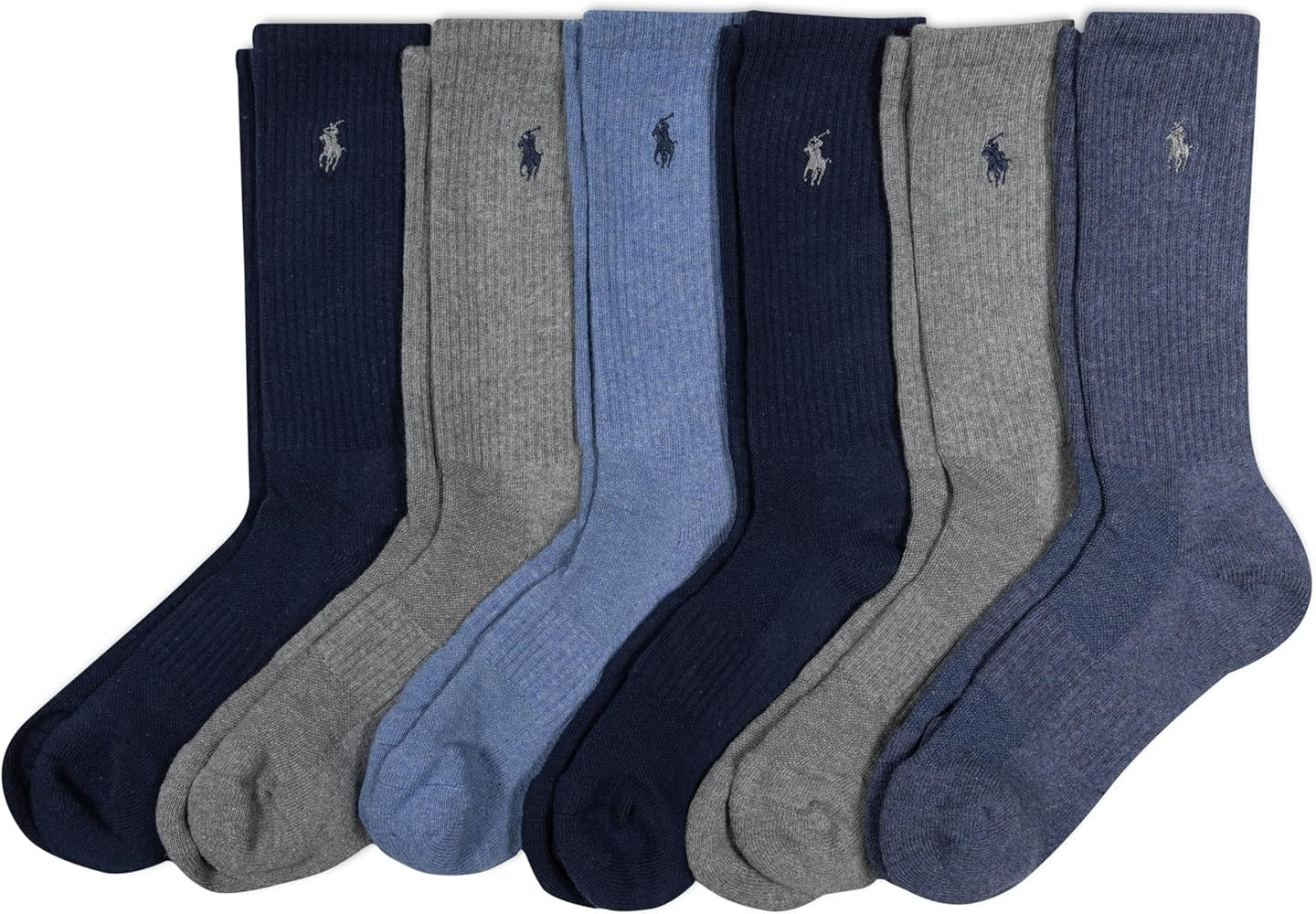 POLO RALPH LAUREN Men's Athletic Performance Cotton Crew Socks - 6 Pair Pack - Moisture Wicking M... | Amazon (US)