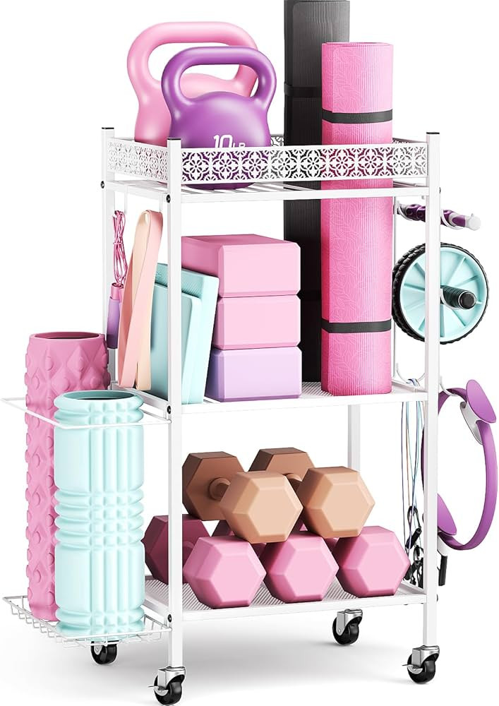 Yoga Mat Storage Rack, Home Gym Storage Rack Yoga Mat Holder, VOPEAK Workout Storage for Yoga Mat... | Amazon (US)