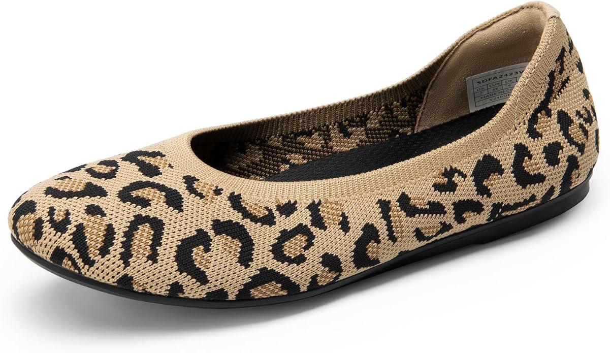 DREAM PAIRS Wide Ballet Flats Shoes for Women, Width Foldable Knit Women's Flats with Arch Suppor... | Amazon (US)