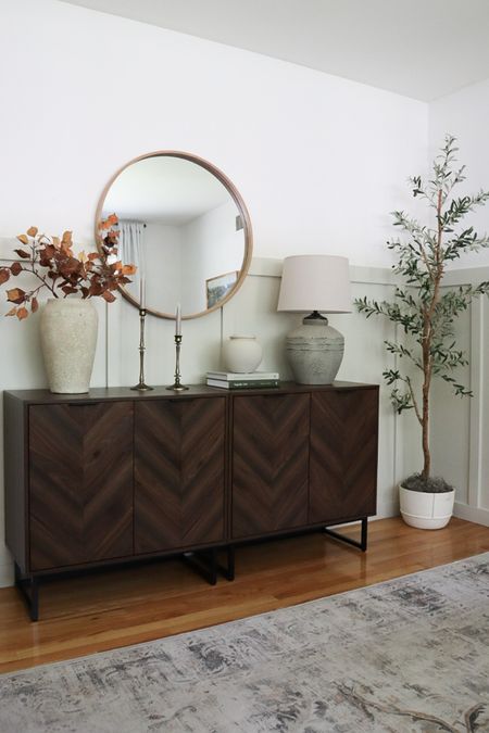 Console table fall decor with my these gorgeous and affordable stems from magnolia 

#LTKSeasonal