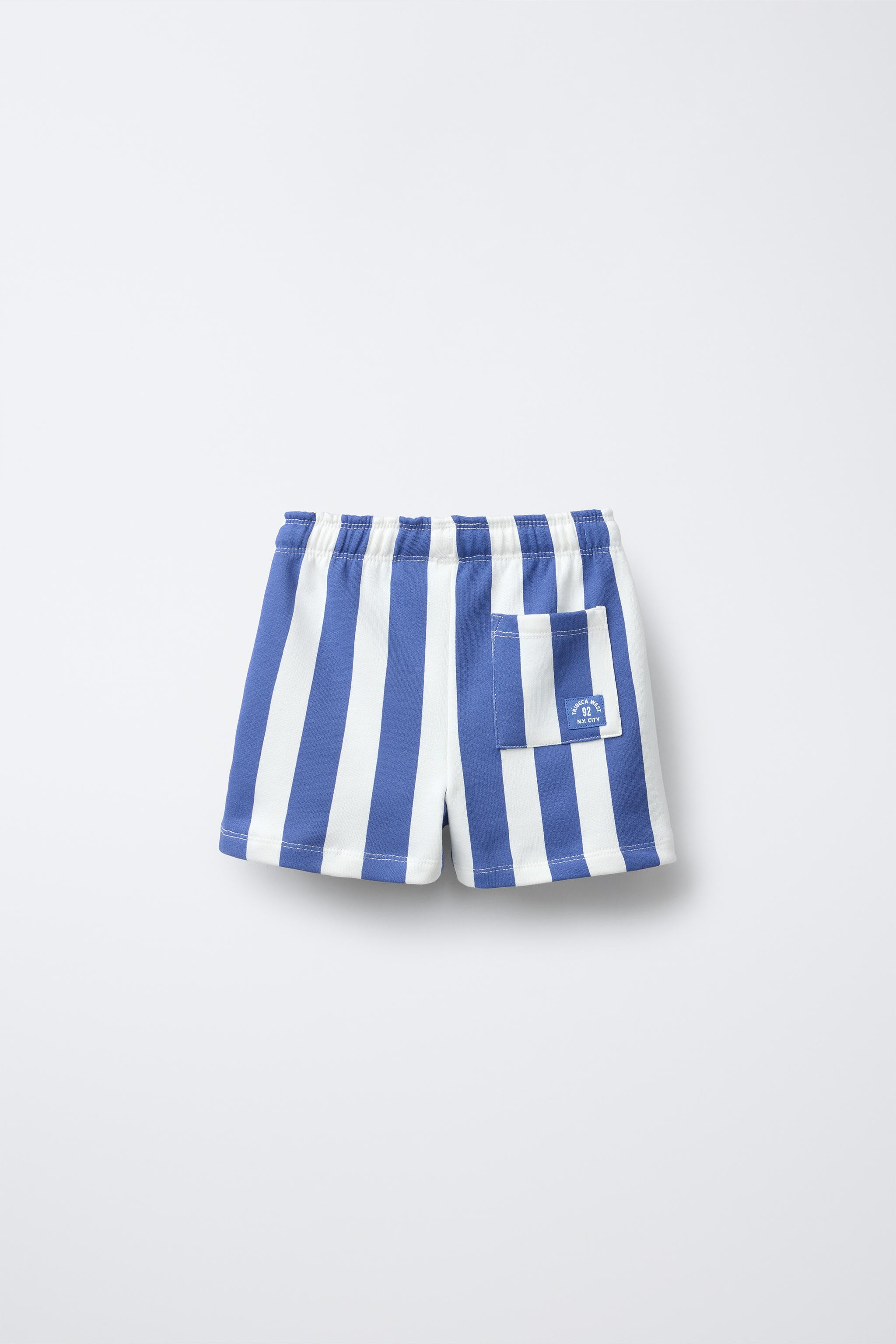 STRIPED PLUSH SHORTS | Zara US