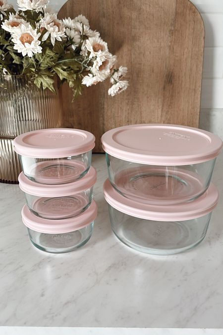 Pyrex glass food storage container, pink lid food container

#LTKhome #LTKSeasonal #LTKFind