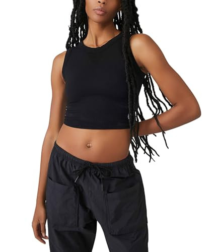 Free People Free Throw Muscle Tank Black XS-SM (Women's 0-6) | Amazon (US)