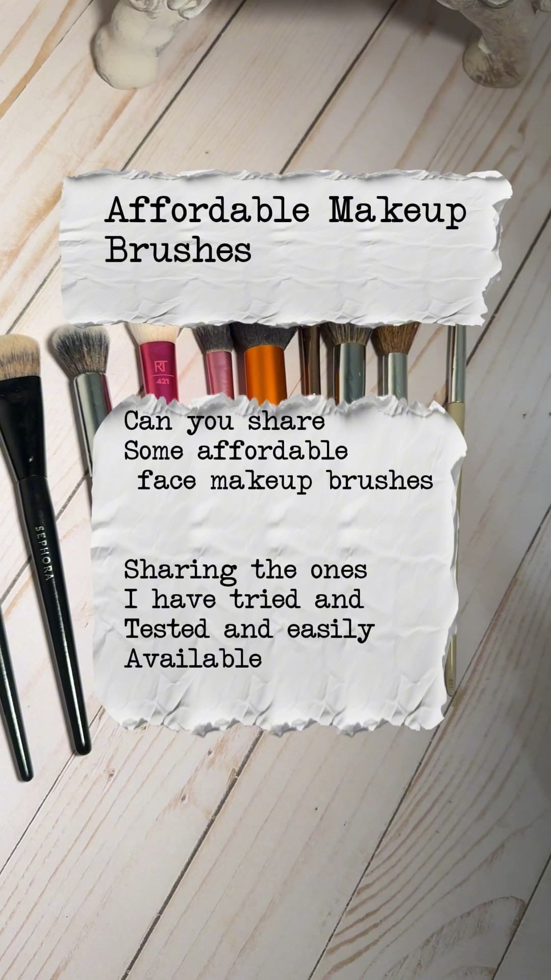 I get sooo many DMs asking me to recommend good affordable brushes.

Personally I prefer buying single brushes instead of sets because lets be honest half the brushes in a set never get used.

Here are my tried and tested brushes that can help you create ANY look 
They are Affordable, easily available and Makeup artist approved 

