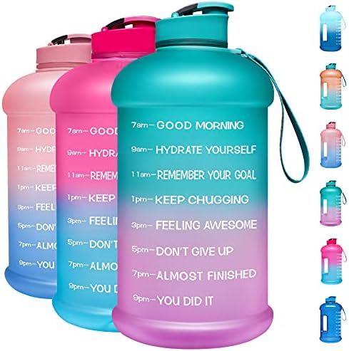 Venture Pal Motivational Water Bottle with Time Marker - 1 Gallon/ 128 Oz Reusable Water Jug with Ha | Amazon (US)
