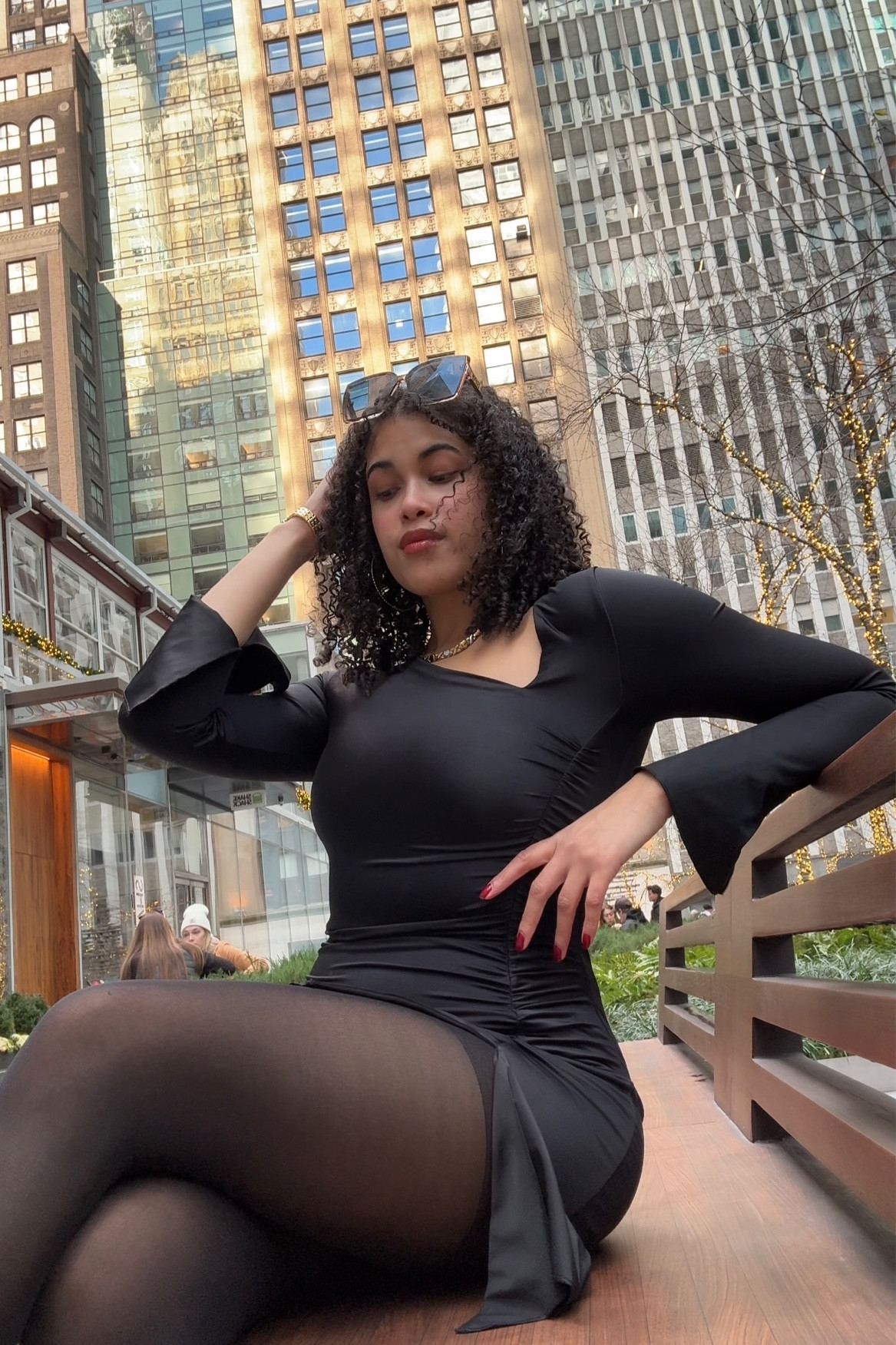 Black long sleeve dress #dress #ohpolly #blackfit 

#LTKparties #LTKfindsunder100 #LTKstyletip