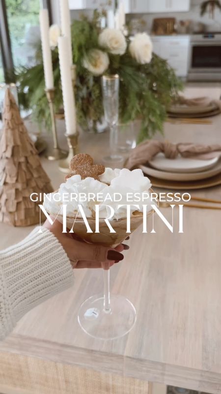 Happy Friday babes! ✨
Here's the recipe for a yummy Gingerbread Espresso Martini right in time for the weekend 🤍 cheers!

Recipe:
1 shot of espresso espresso
1 shot of Baileys
1 shot of milk (any type)
1 shot of vodka
1 splash of cinnamon & ginger top with whipped cream & gingerbread cookie
(Makes one martini)


#gingerbreadmartini #espressomartini #espressomartinis
#Itkunder50 #gingerbreadman #holidayrecipe #holidaycocktails #holidaycocktail #gingerbreaddessert #champagnecoupe #christmascocktails #christmascocktail #Itkhome #wintercocktails2023 #holidaycocktailparty #holidaycocktails2023
#christmascocktails2023 #christmasrecipes2023 #holidayrecipes 

#LTKHoliday #LTKhome #LTKparties #LTKHoliday