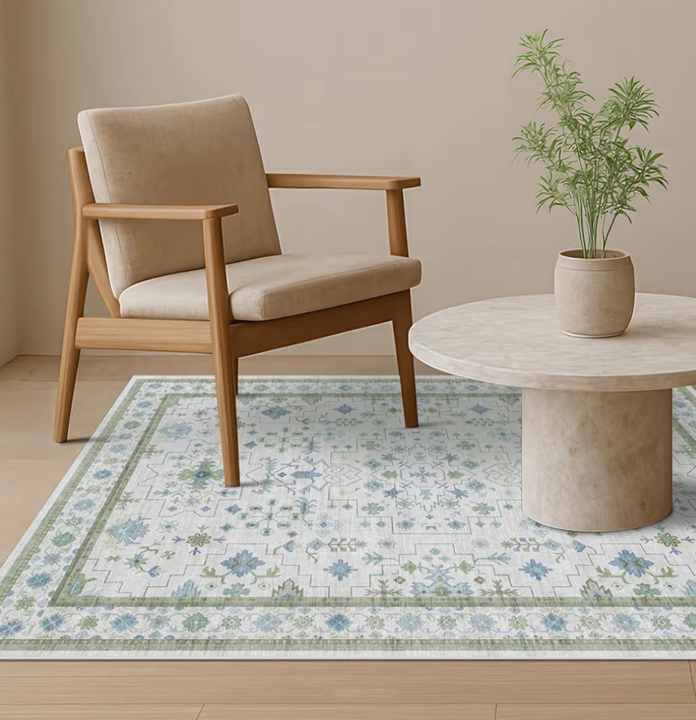 Amazon rug! 💚🩵🤍

#LTKHome #LTKSaleAlert #LTKU