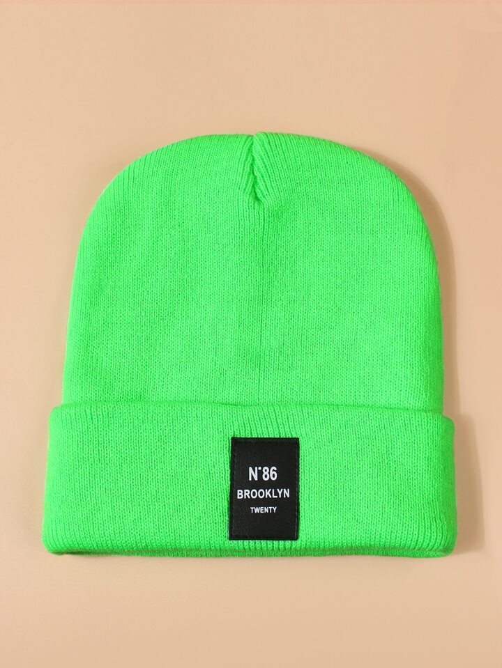 Letter Label Decor Beanie | SHEIN