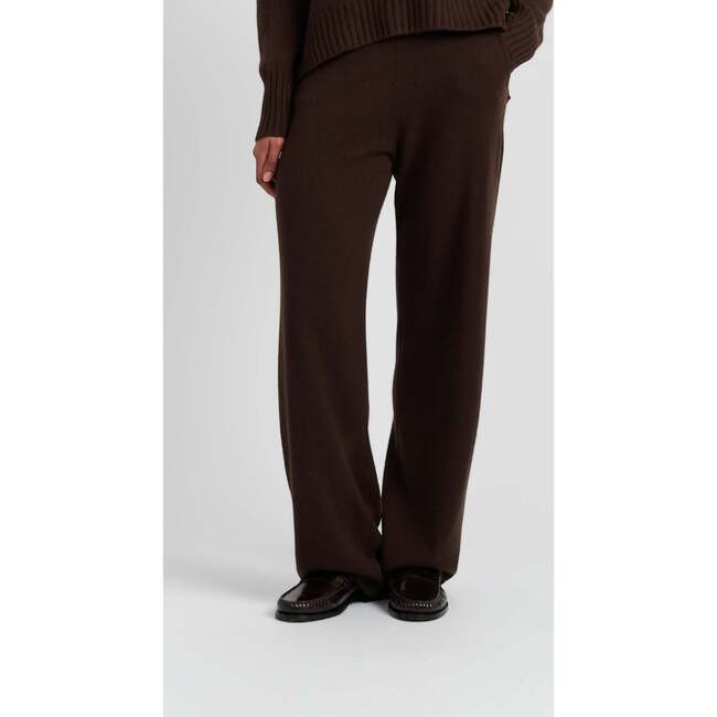 Chinti & Parker | Pure Cashmere Wide Leg Pants, Chocolate (Multicolor, Size Large) | Maisonette | Maisonette