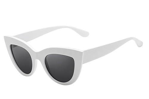 UV Protection Cat Eye Sunglasses,Mirrored Flat Lens Women Fashion Glasses | Amazon (US)