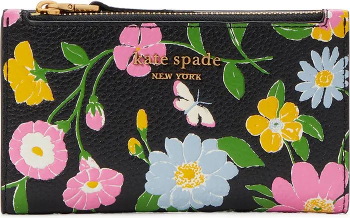 kate spade new york roulette floral embossed leather bifold wallet | Nordstrom | Nordstrom