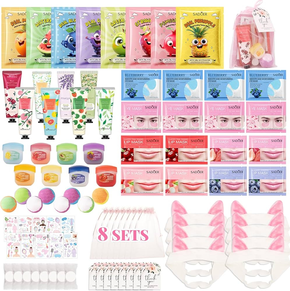 90PCS Spa Party Supplies for Girls, Sleepover Party Supplies for Girls, Skincare Set, Include Sle... | Amazon (US)