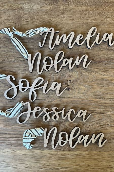 Our stocking name tags are one of my favorite Christmas items!