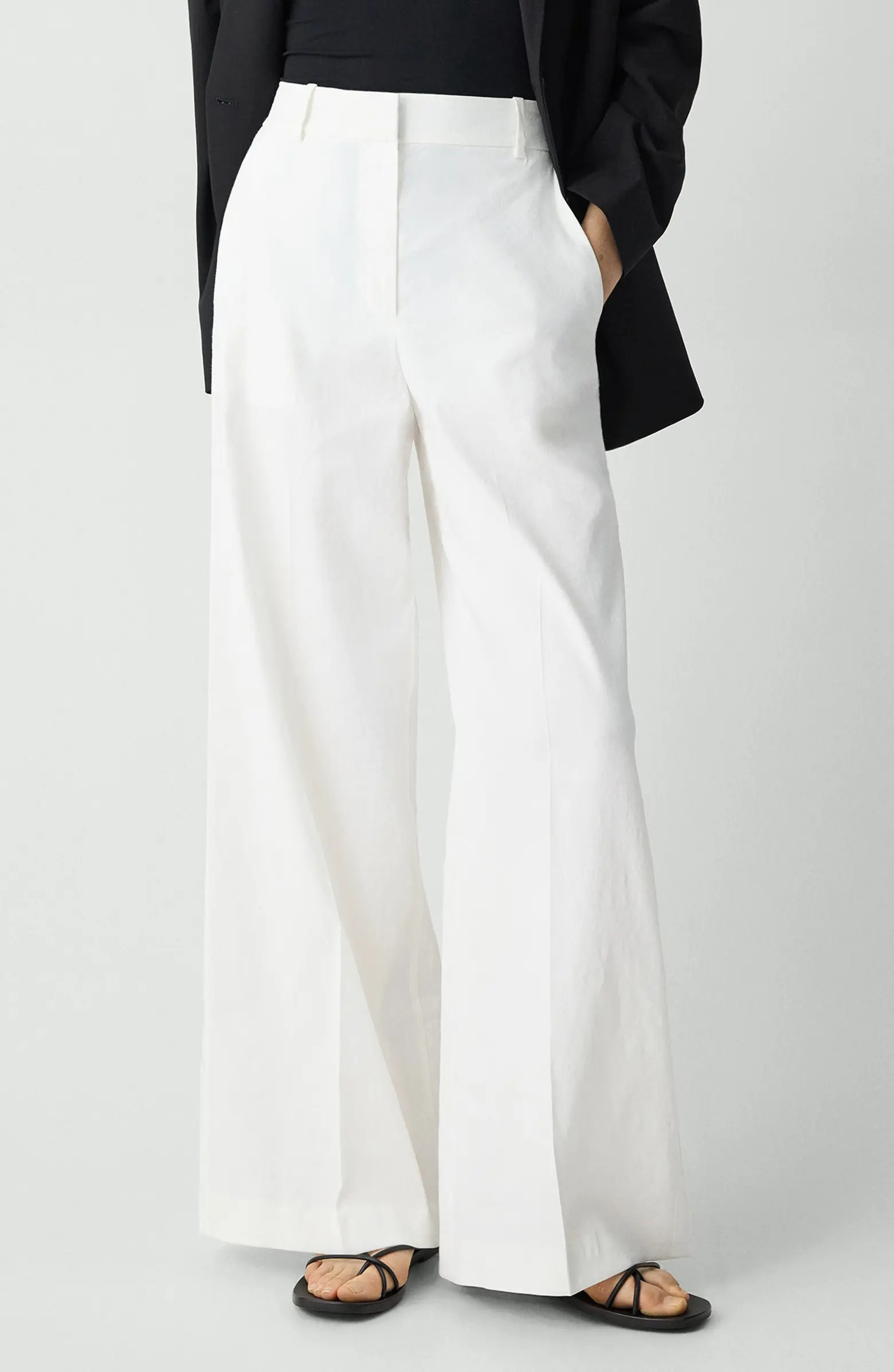 Linen Blend Wide Leg Pants | Nordstrom