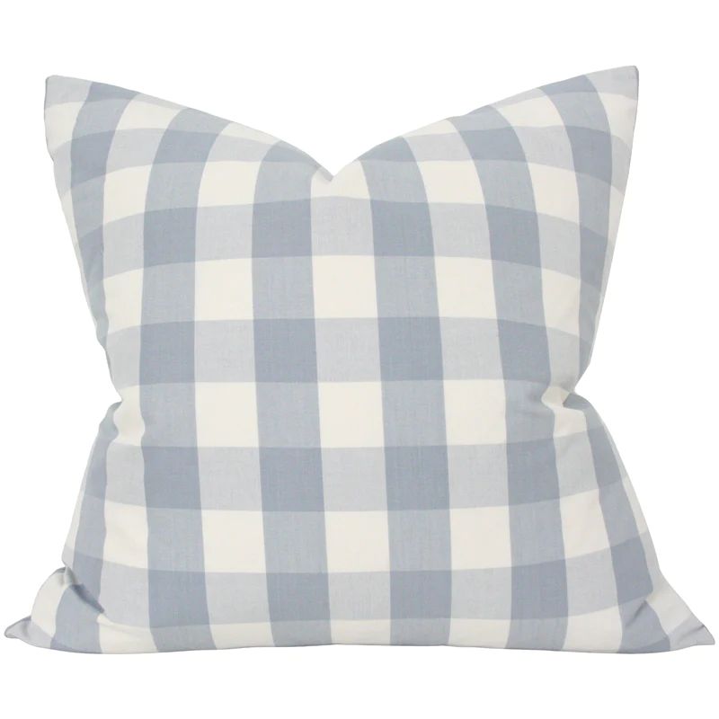 Buffalo Check Sky Blue Designer Pillow | Arianna Belle