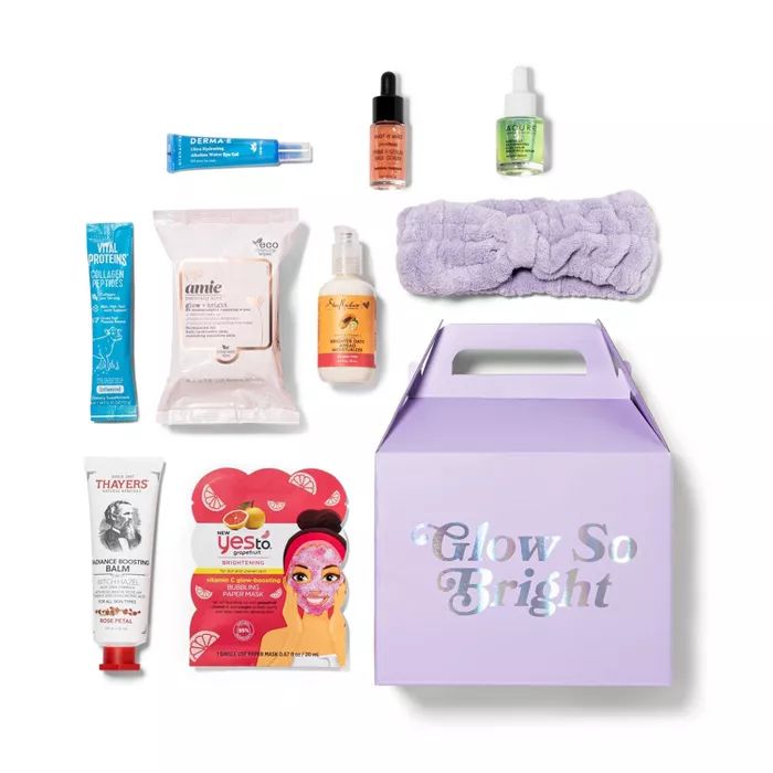 Glow So Bright Beauty Sample Box Gift Set - Target Beauty Capsule - 9pc | Target