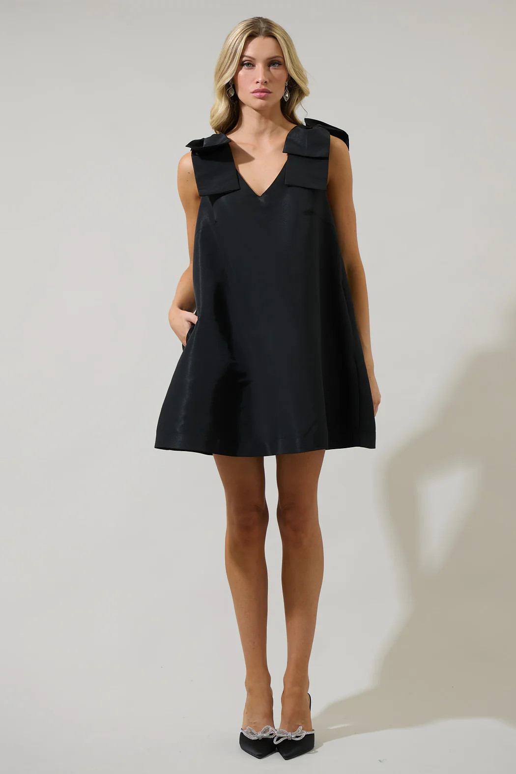 Alani Bow Trapeze Mini Dress | Sugarlips