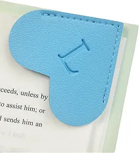 MOTEERLLU Personalized Leather Heart Bookmark with Initials, Handmade, Letter Cute Custom Corner ... | Amazon (US)