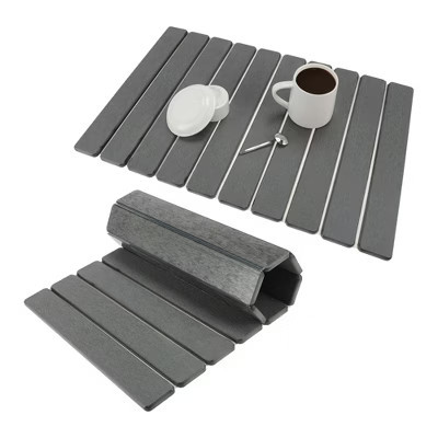 Unique Bargains Dish Drying Mat 1 Set Gray | Target