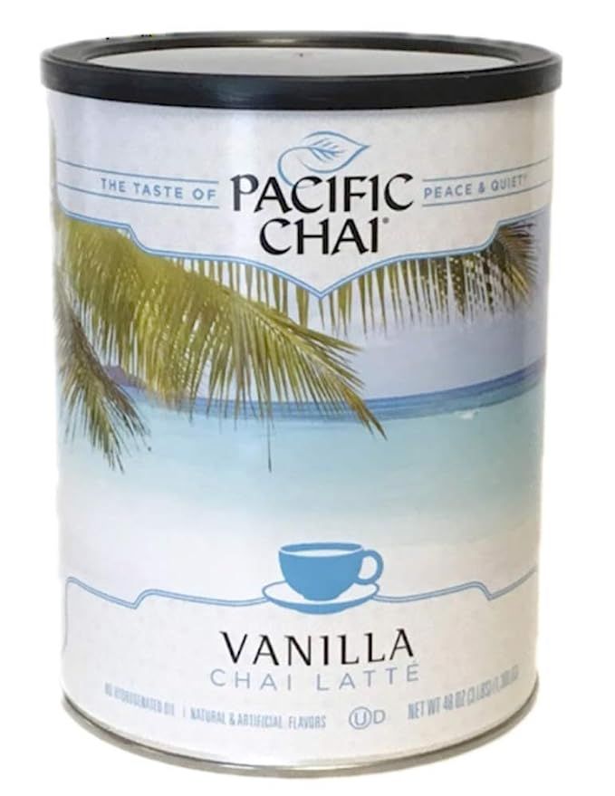 Pacific Chai Vanilla Chai Latte Powder Mix, Instant Hot, Iced or Blended Vanilla Chai Tea Latte, ... | Amazon (US)