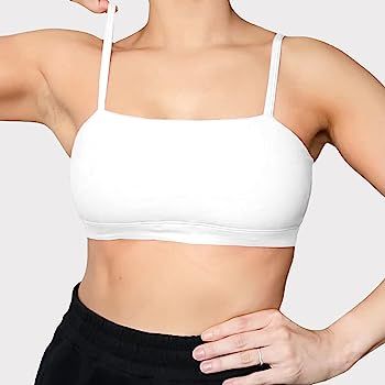 Aoxjox Women's Workout Bandeau Sports Bras Taining Fitness Running Yoga Crop Tank Top | Amazon (US)