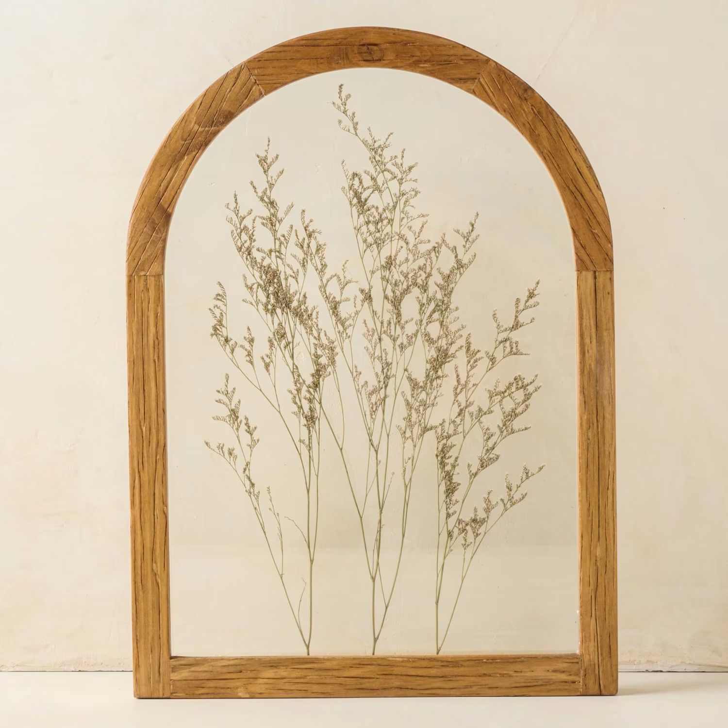Natural Wood Framed Pressed Floral Plaque | Magnolia