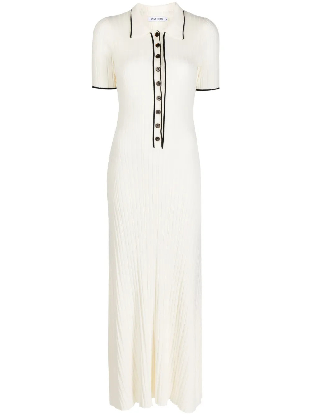 Anna Quan Penelope ribbed-knit Polo Midi Dress - Farfetch | Farfetch Global