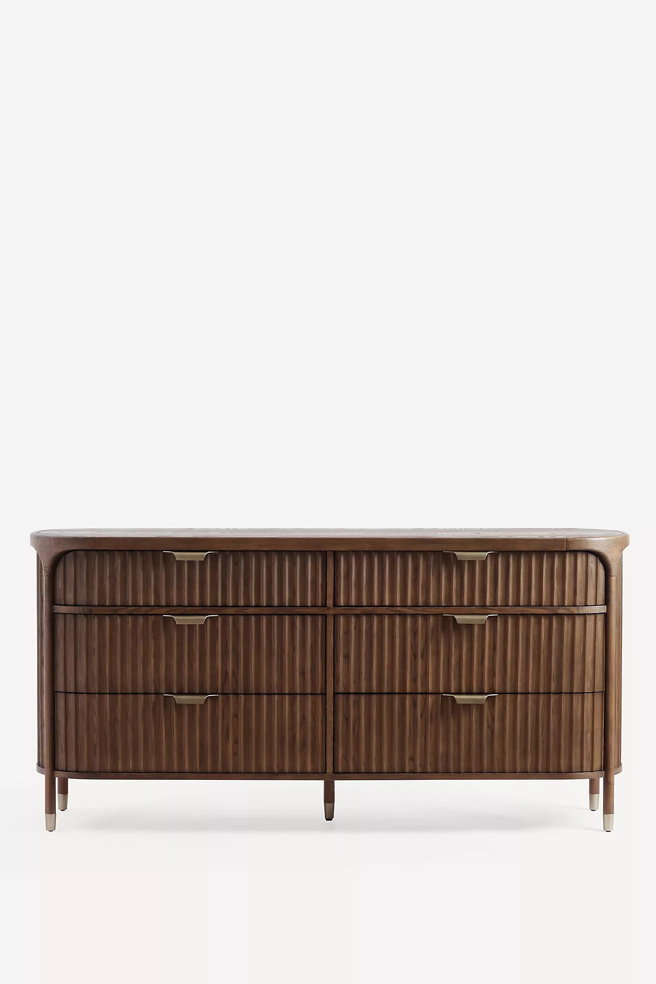 The Isla Fluted-Wood Six-Drawer Dresser | Anthropologie (US)