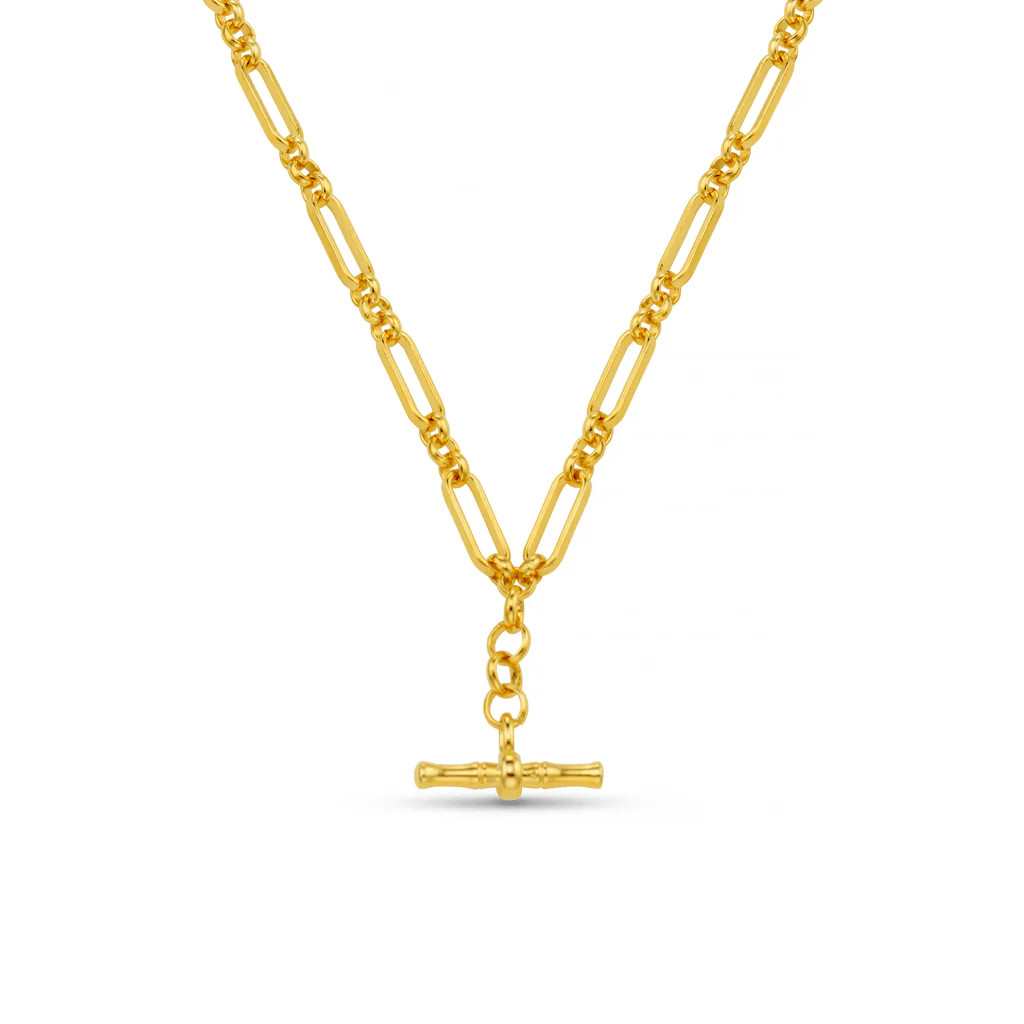 Open Link T-Bar Drop Necklace | Orelia