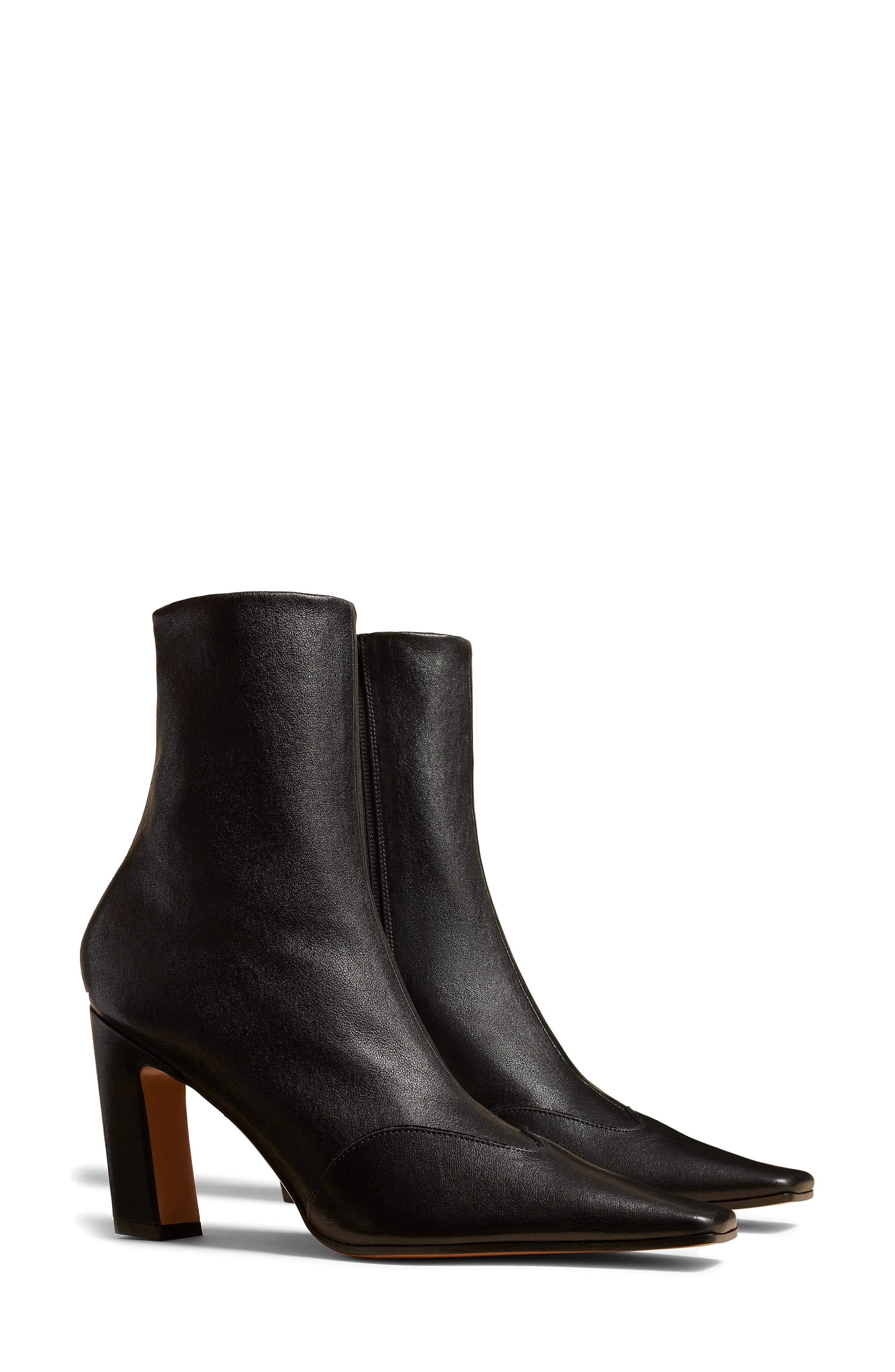 Khaite Nevada Square Toe Bootie in Dark Brown at Nordstrom, Size 6.5Us | Nordstrom