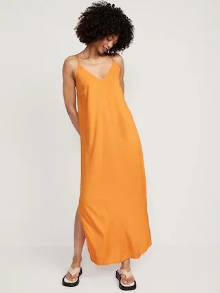 Tie-Back Maxi Slip Dress for Women | Old Navy (US)