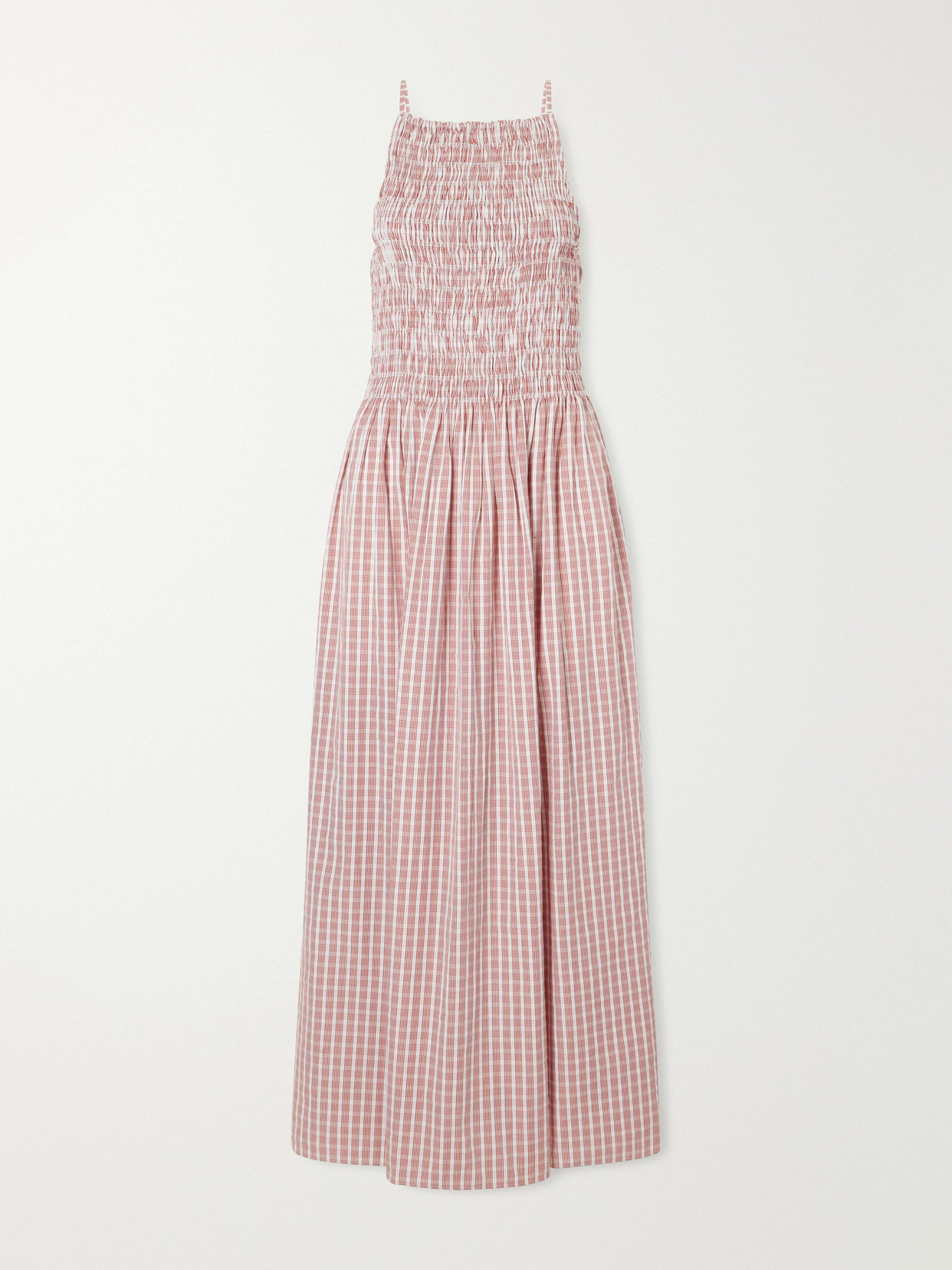 Faithfull - Laia Checked Cotton Maxi Dress - Red | NET-A-PORTER (UK & EU)