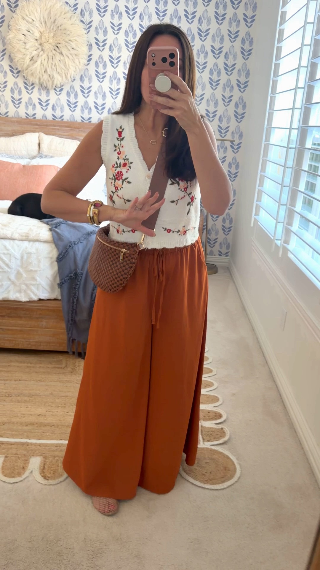 Wearing a medium in these flowy Amazon pants and a small in this embroidered vest! 
.

#LTKootd #LTKgrwm #LTKmomlife