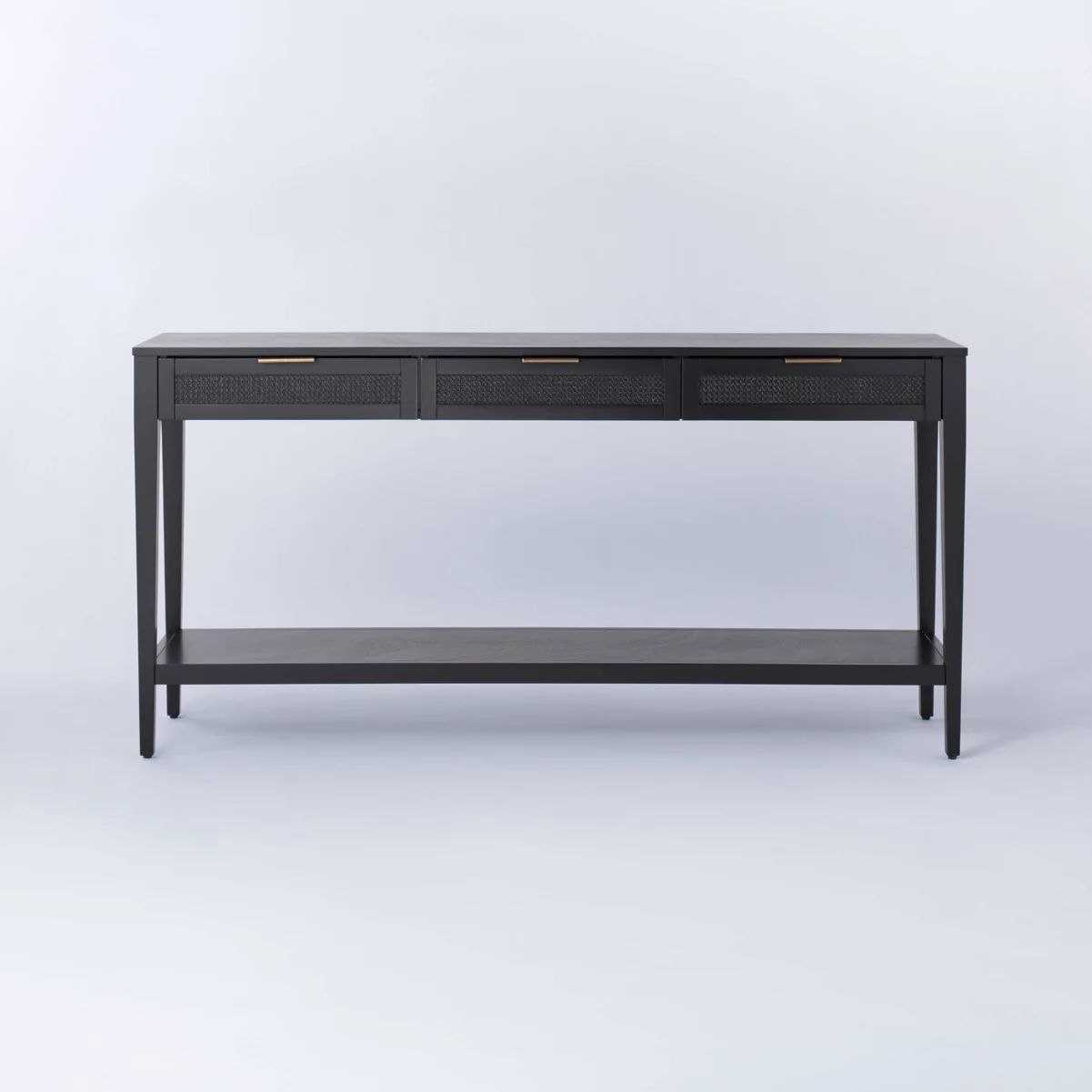 East Bluff Woven Drawer Console Table Black - Threshold™ designed with Studio McGee | Target