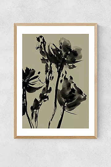 Dan Hobday Mono Botanical 8 Wall Art Print | Anthropologie (UK)