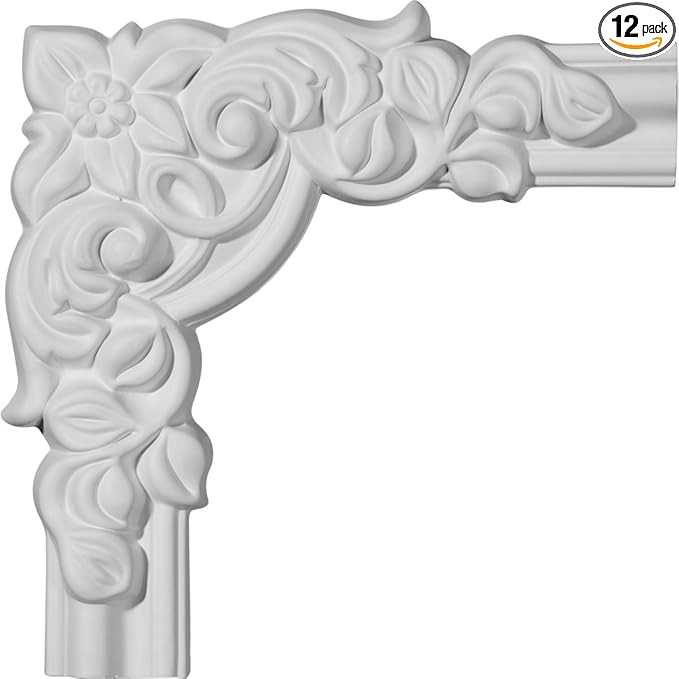Ekena Millwork PML08X08SE-CASE-12 Seville Corner (12-Pack) Panel Moulding, 8"W x 8"H x 1 1/8"P, P... | Amazon (US)