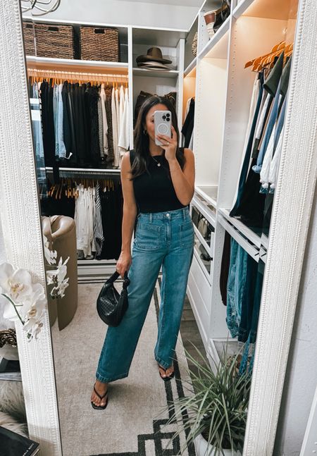 Jeans are part of the Madewell 20% off sale! Fit TTS I’m in a size 26 regular 

Tank is so good! Snagged it in two colors- wearing a small 

#LTKxMadewell 

#LTKStyleTip #LTKOver40