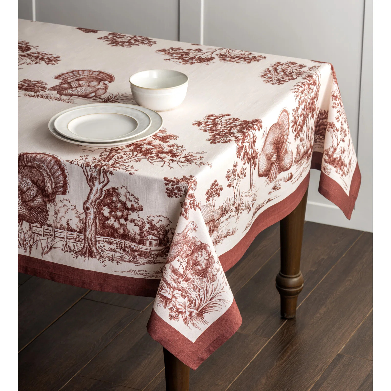 Floral 100% Cotton Square Tablecloth | Wayfair North America