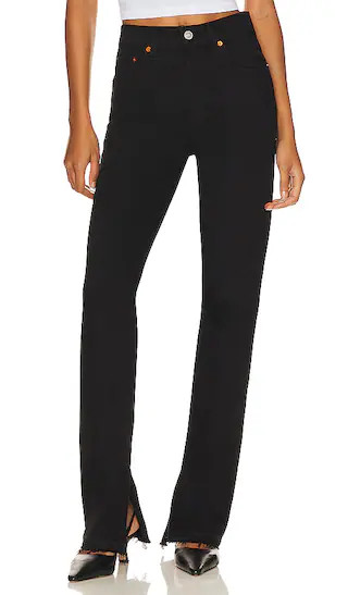 70s High Rise Skinny Boot in Black | Revolve Clothing (Global)